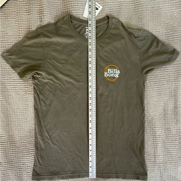 Billabong Wave Washed Tee Small Olive Green Cruise Logo T-Shirt - Picture 7 of 13